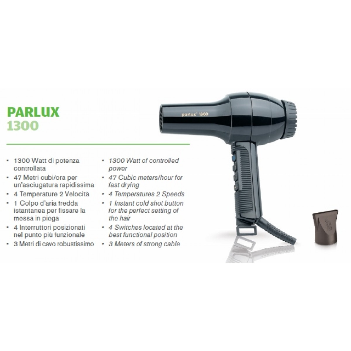 Πιστολάκι Κομμωτηρίου Parlux 1300 - 1300W